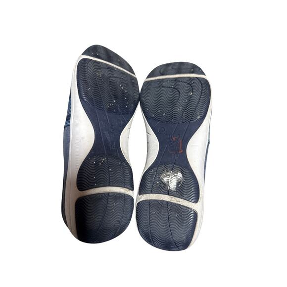 Dansko Women’s Harriet Blue Stripe Suede Canvas Slip On Shoe Sneaker Sz 38(US 7) - Picture 10 of 10